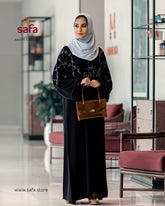 Black Dubai Abaya With Stonework